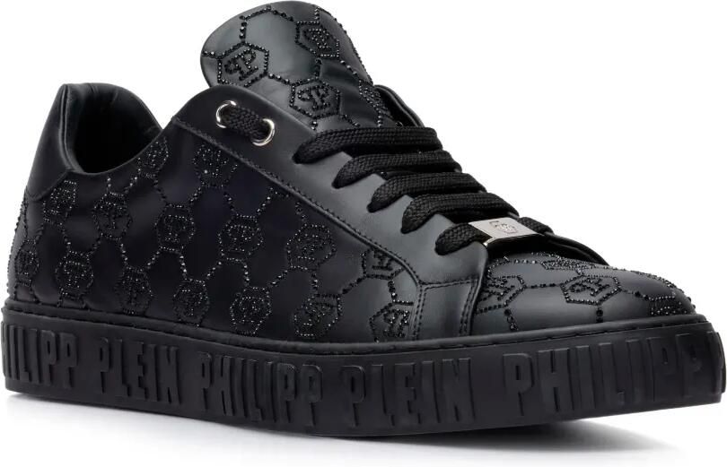 Philipp Plein Carson sneakers met monogram en stras Zwart - Foto 4