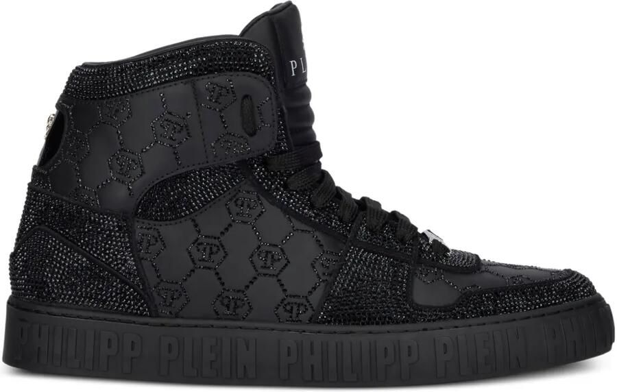 Philipp Plein Carson sneakers met monogram Zwart