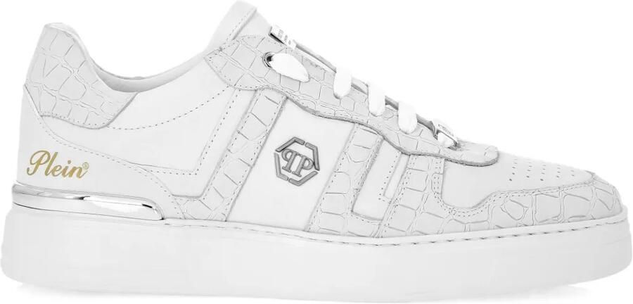 Philipp Plein Cocco nubuck leren sneakers Wit