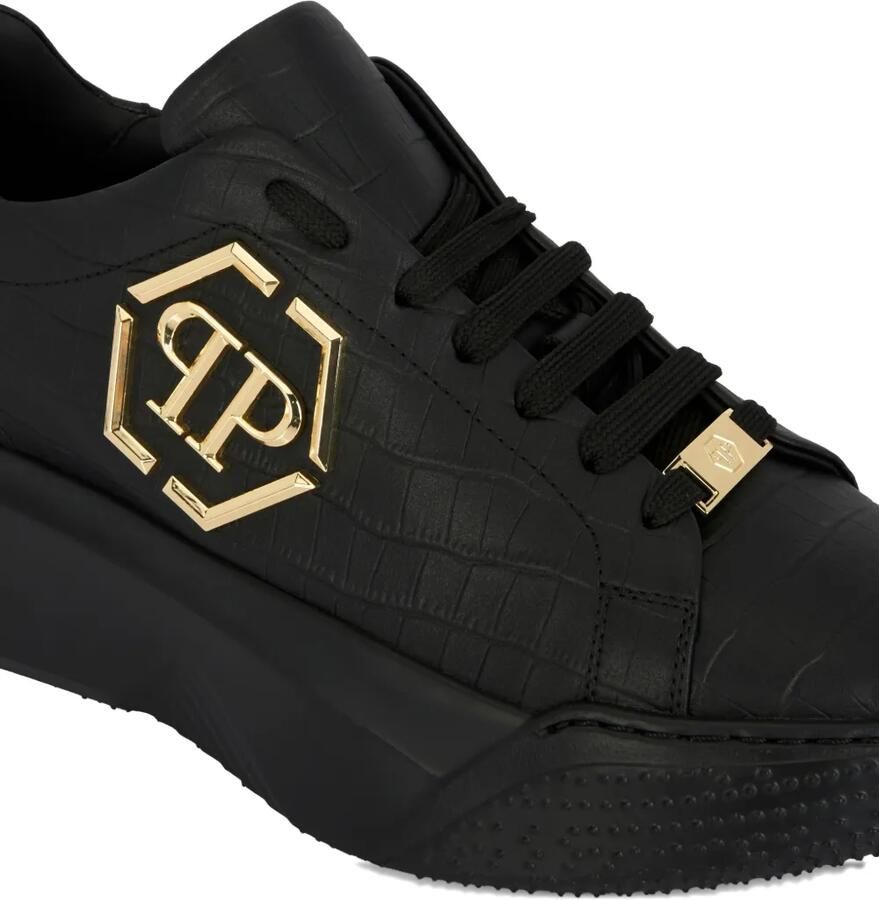 Philipp Plein Crocco Godzilla Runner sneakers Zwart