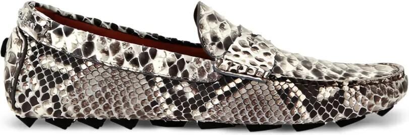 Philipp Plein Driver loafers met pythonprint Wit