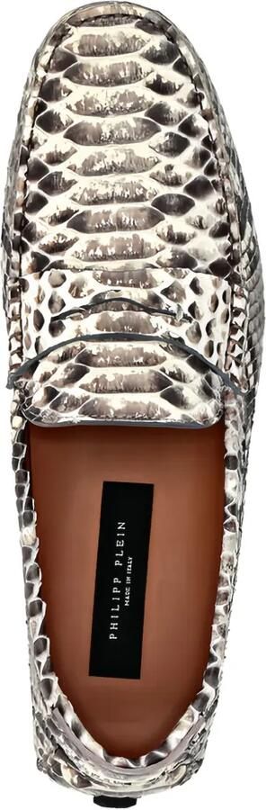 Philipp Plein Driver loafers met pythonprint Wit - Foto 2