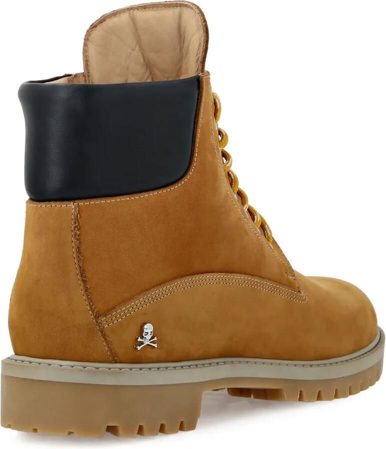 Philipp Plein Enkellaarzen met logoplakkaat Beige - Foto 2