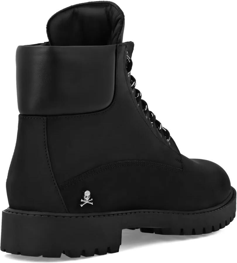 Philipp Plein Enkellaarzen met logoplakkaat Zwart - Foto 2
