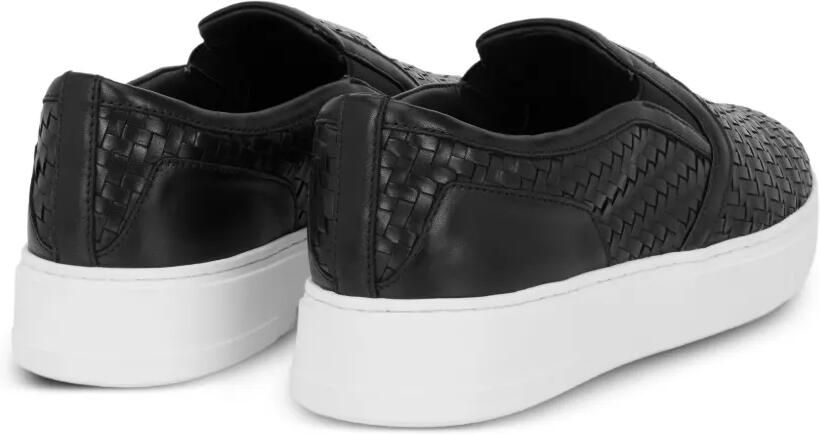Philipp Plein Geweven leren slip-on schoenen Zwart - Foto 4