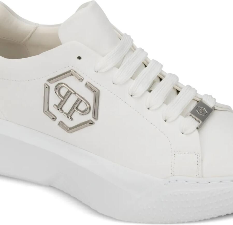Philipp Plein Godzilla hardloopschoenen met zeshoekig logoplakkaat Wit