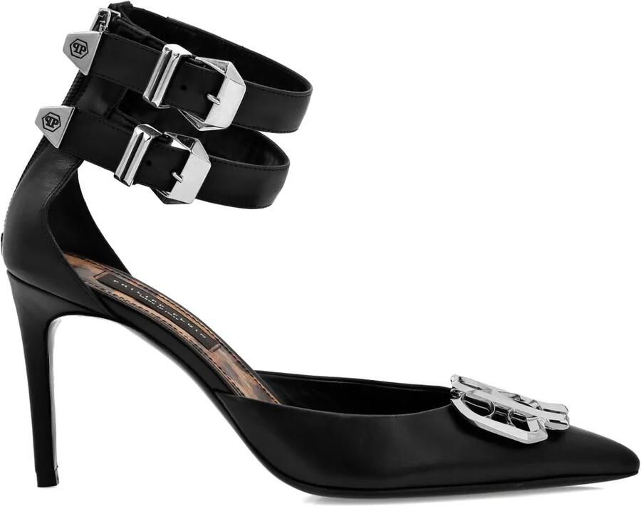 Philipp Plein Gothic pumps met hak Zwart