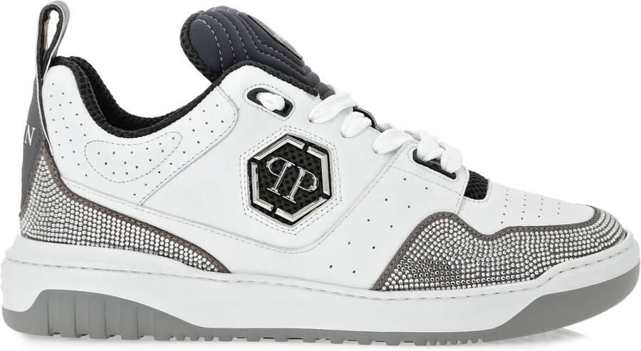 Philipp Plein Hexagon Crystal low-top sneakers Wit