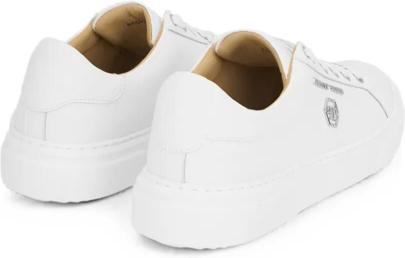 Philipp Plein Hexagon leren low-top sneakers Wit - Foto 3