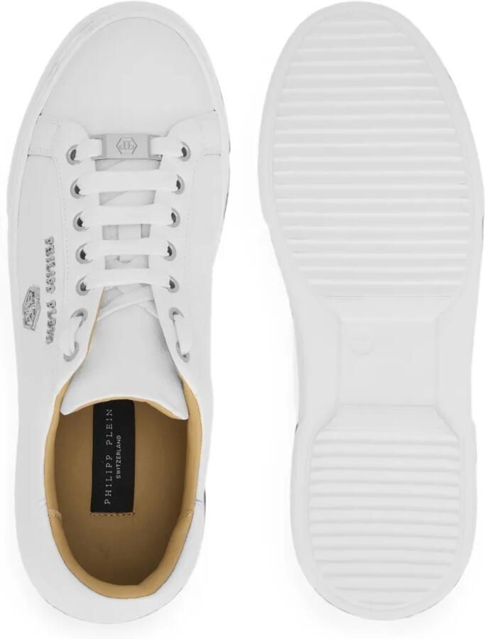 Philipp Plein Hexagon leren low-top sneakers Wit - Foto 2