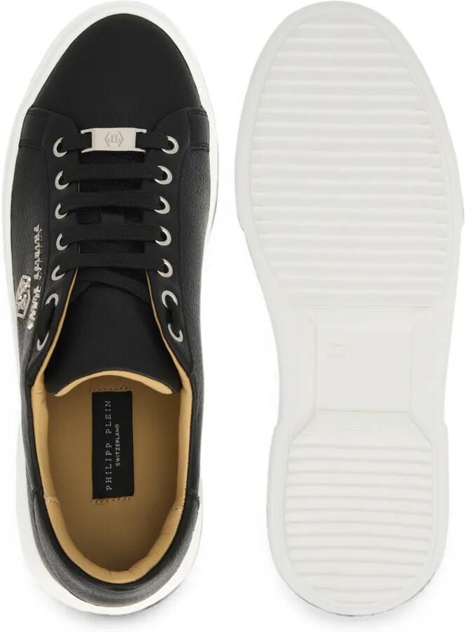 Philipp Plein Hexagon leren low-top sneakers Zwart
