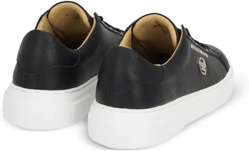 Philipp Plein Hexagon leren low-top sneakers Zwart - Foto 3