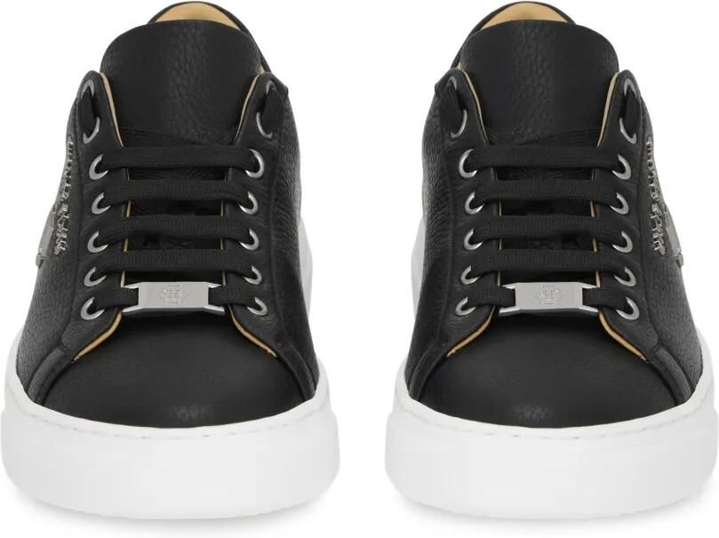 Philipp Plein Hexagon leren low-top sneakers Zwart - Foto 2