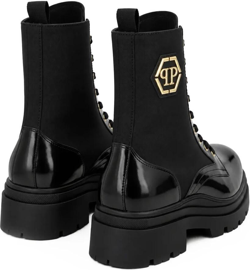 Philipp Plein Hexagon patent-finish boots Zwart - Foto 3