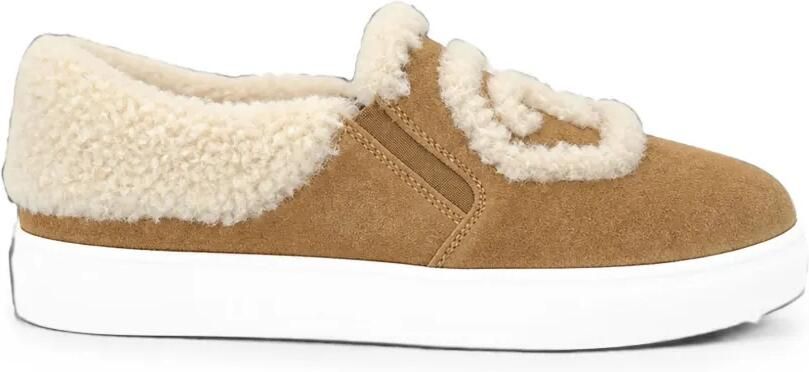 Philipp Plein Hexagon sneakers met lammy afwerking Bruin
