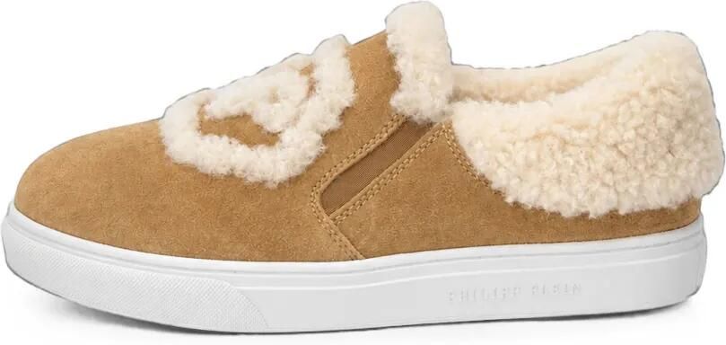 Philipp Plein Hexagon sneakers met lammy afwerking Bruin - Foto 5