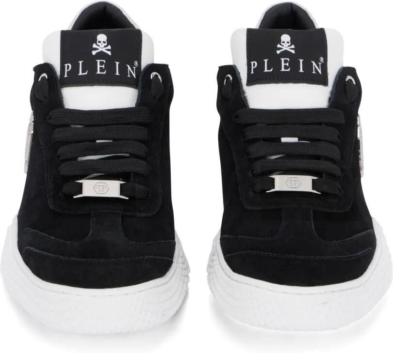 Philipp Plein Hexagon suède hardloopsneakers Zwart