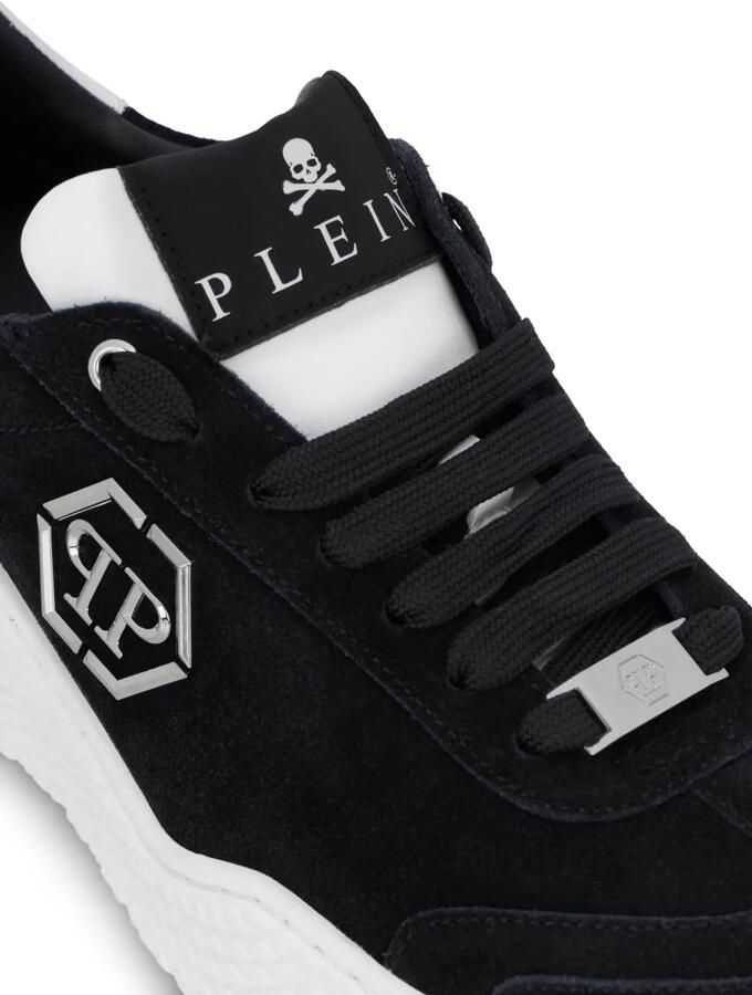 Philipp Plein Hexagon suède hardloopsneakers Zwart - Foto 2
