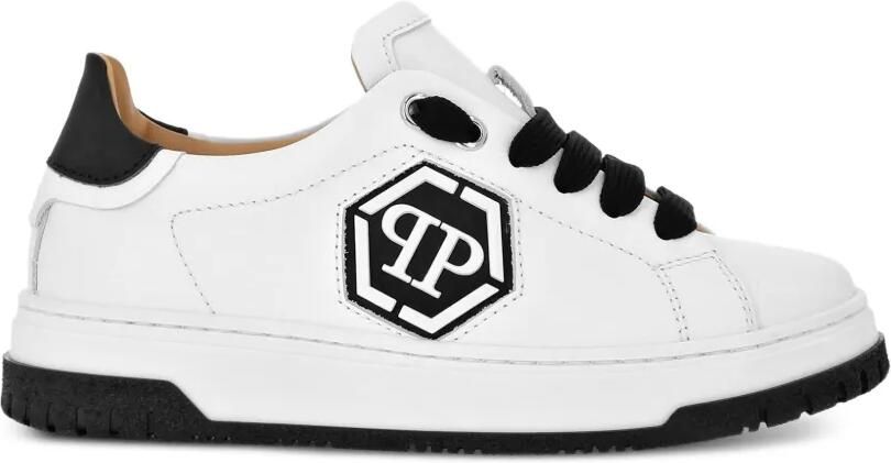 Philipp Plein Junior Hexagon low-top sneakers Wit
