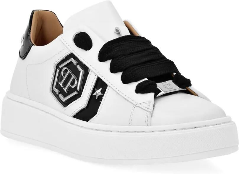 Philipp Plein Junior Hexagon low-top sneakers Wit