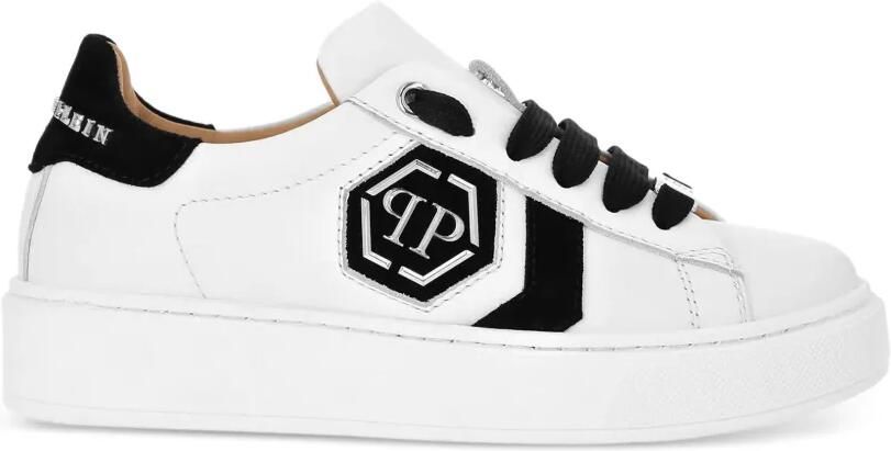 Philipp Plein Junior Hexagon sneakers Wit