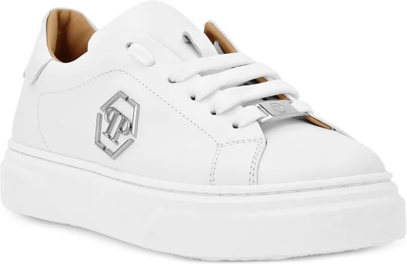 Philipp Plein Junior Low-top leren sneakers Wit