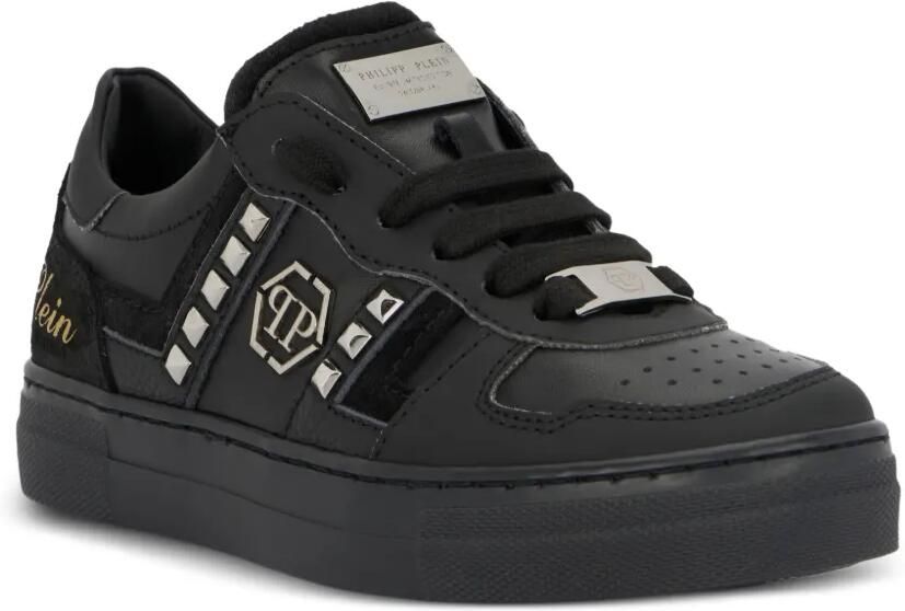 Philipp Plein Junior Low-top sneakers met studs Zwart