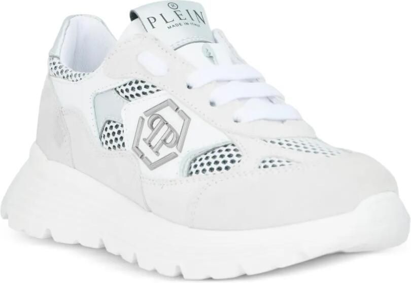 Philipp Plein Junior Low-top sneakers met vlakken Wit