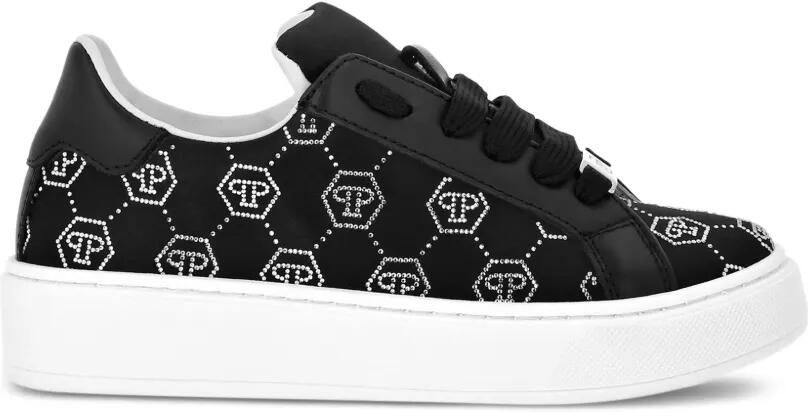 Philipp Plein Junior Sneakers met monogram Zwart
