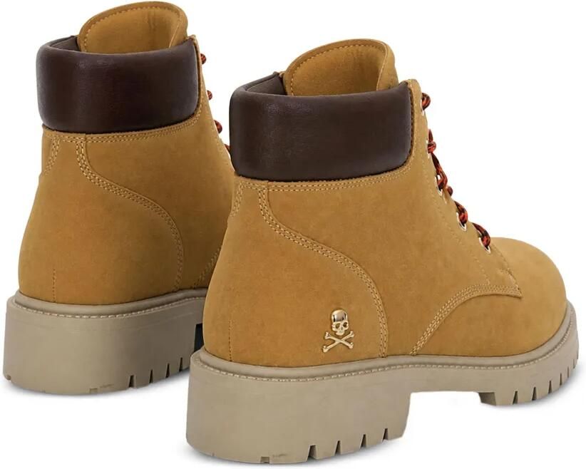 Philipp Plein Kleine nubuck leren midi-laarzen Beige - Foto 3