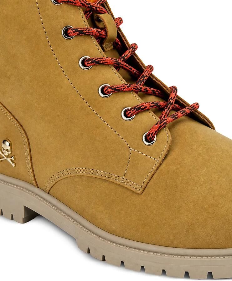 Philipp Plein Kleine nubuck leren midi-laarzen Beige - Foto 2