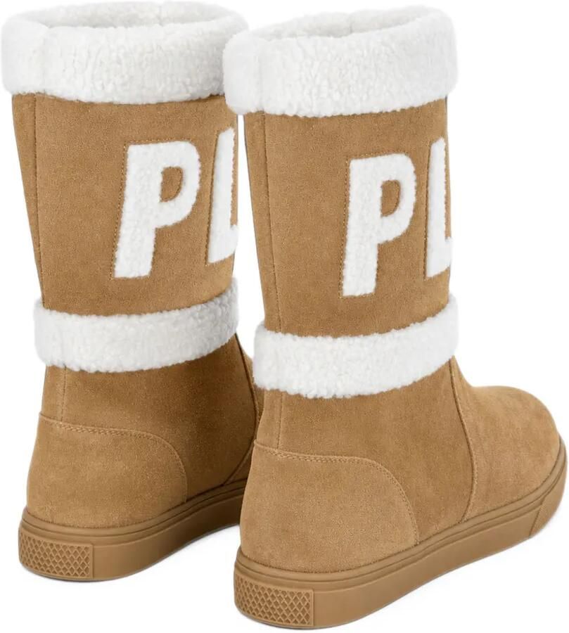 Philipp Plein Laarzen met afwerking van imitatielamswol en logopatch Beige - Foto 2