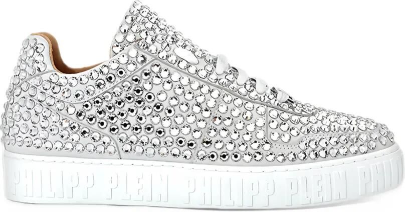 Philipp Plein leather lo-Top sneakers full stones King Power Zilver