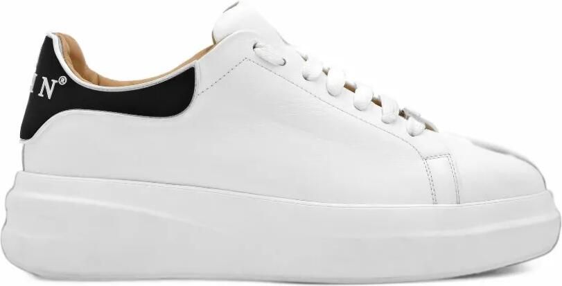 Philipp Plein leather low-top sneakers Megastar Wit