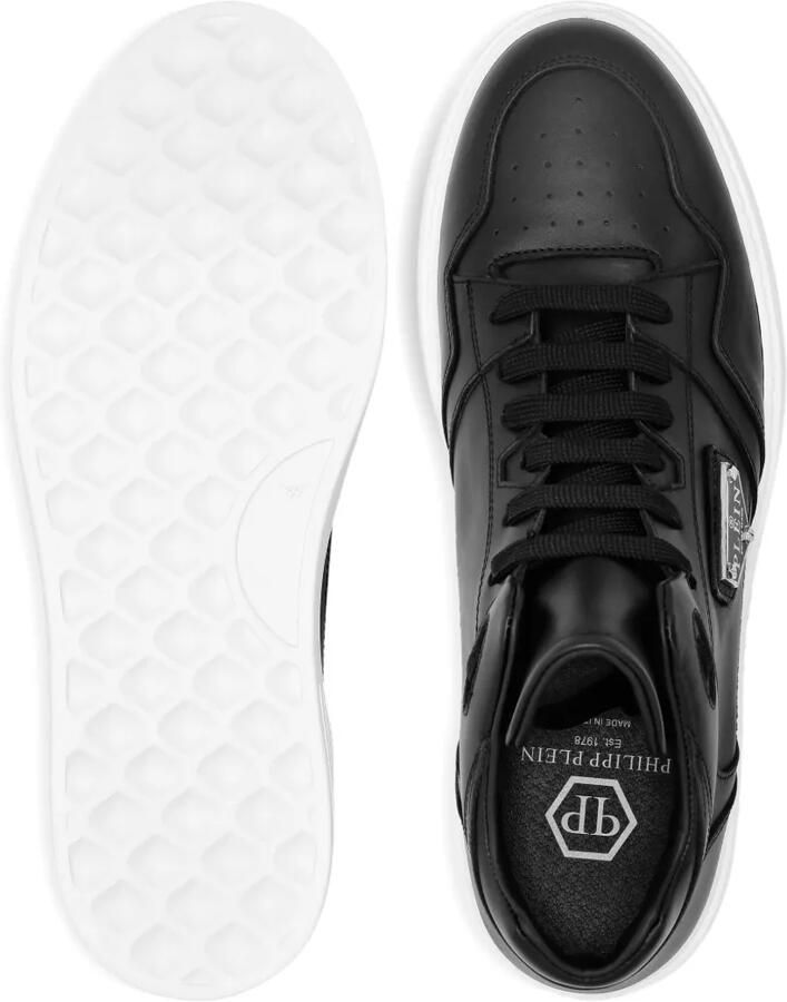 Philipp Plein Leren high-top sneakers Zwart