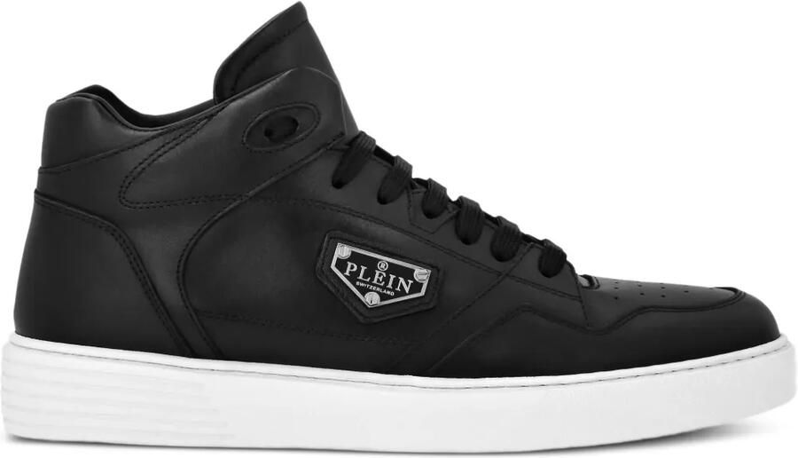 Philipp Plein Leren high-top sneakers Zwart - Foto 3