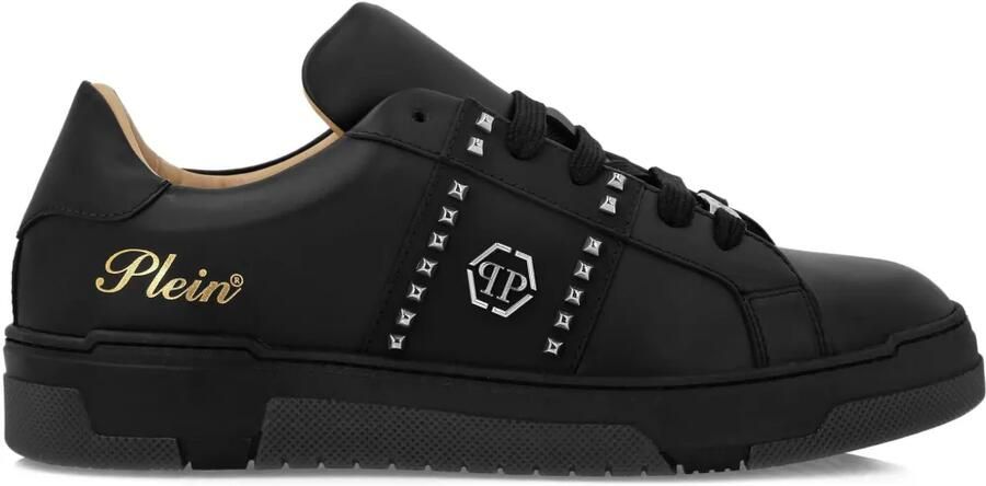 Philipp Plein Leren sneakers Zwart