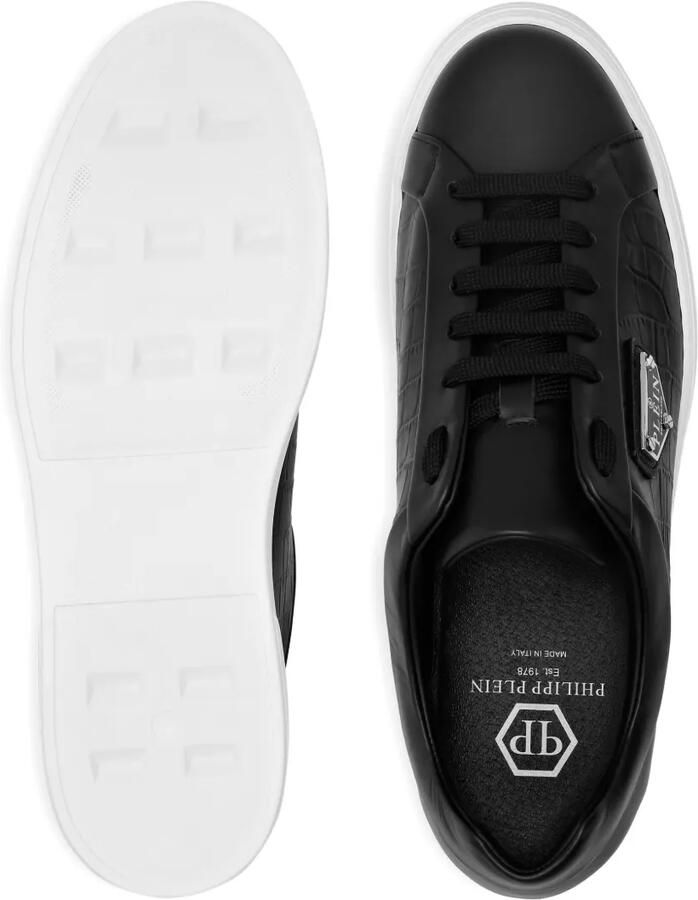 Philipp Plein Leren sneakers Zwart