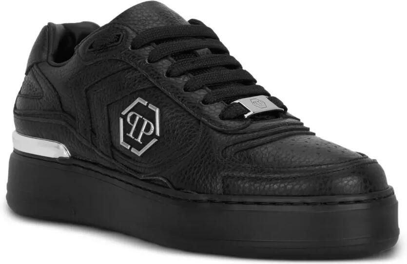 Philipp Plein Leren sneakers Zwart