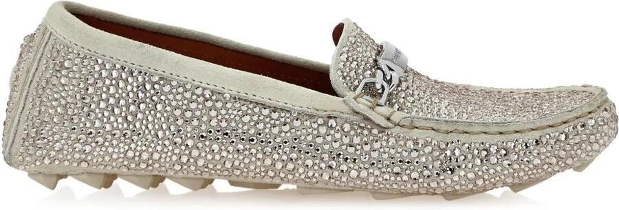 Philipp Plein Lewis loafers verfraaid met stras Beige