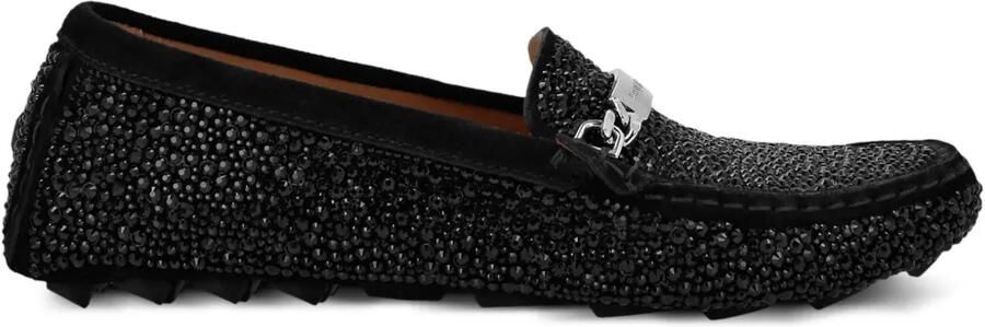 Philipp Plein Lewis loafers verfraaid met stras Zwart
