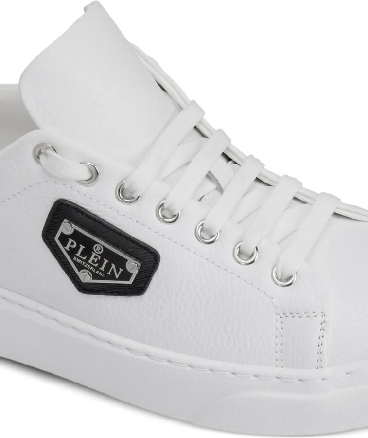 Philipp Plein Lo-Top Iconic Plein leren sneakers Wit
