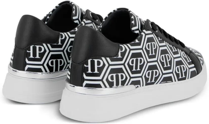 Philipp Plein Low-top sneakers van nappaleer met groot monogram Zwart - Foto 4
