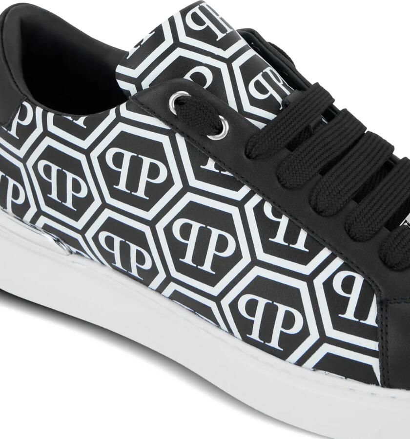 Philipp Plein Low-top sneakers van nappaleer met groot monogram Zwart - Foto 2