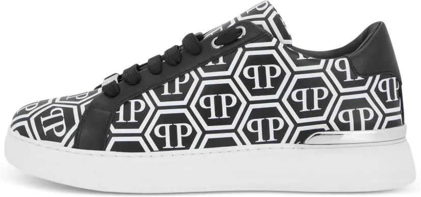 Philipp Plein Low-top sneakers van nappaleer met groot monogram Zwart - Foto 5