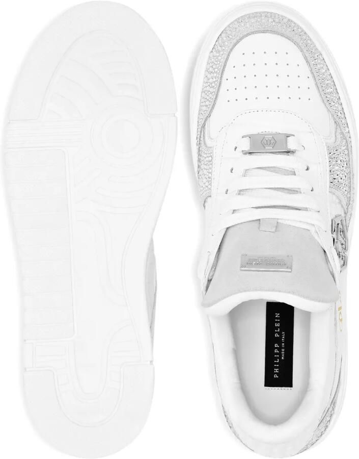 Philipp Plein Low-top sneakers verfraaid met kristallen Wit