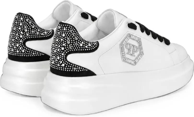 Philipp Plein Megastar low-top sneakers met stras Wit - Foto 4