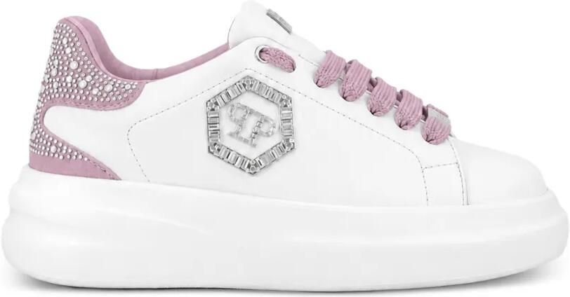 Philipp Plein Megastar low-top sneakers met stras Wit - Foto 5