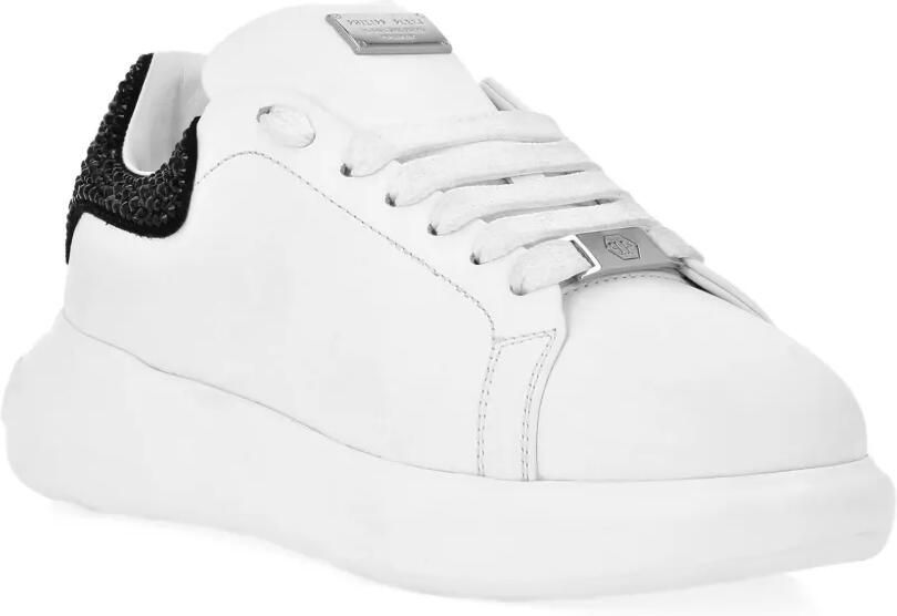 Philipp Plein Mix Strass sneakers verfraaid met kristallen en plateauzool Wit - Foto 4