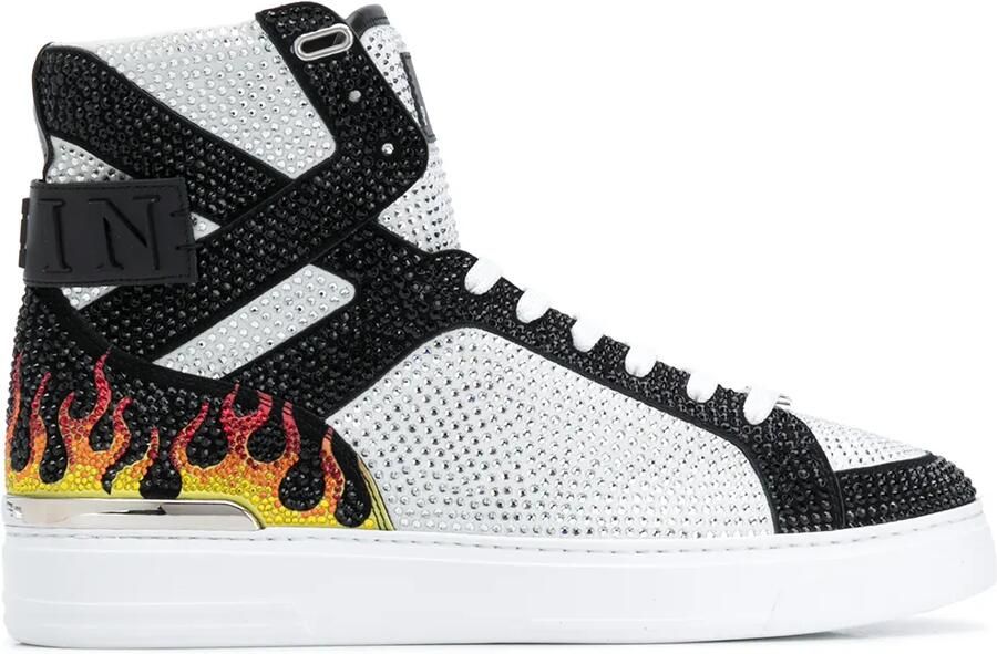 Philipp Plein Money Beast high-top sneakers Wit